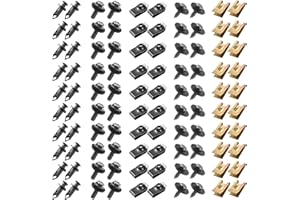 PERSENTU 100 Pcs Car Screws and Bolts, Car Trim Clips,Undertray Screws,Auto Body Fender Screw,Car Clips Plastic Rivet Fasteners,Universal U Bolts Kit,Car Clips And Fixings