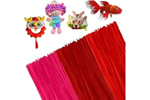 MIYUANGKJ 300 Limpiapipas rosa 30 cm Pipe Cleaners chenilla Coloridos para Hacer limpia pipas para manualidades para manualidades y decoración
