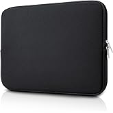 15.6 inch laptop case compatible with chromebook notebook 15.6 inches thin protective case soft padded computer bag black
