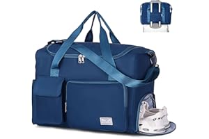 FIORETTO for Easyjet Airlines Cabin Bag 45x36x20 Underseat Travel Duffle Bag Holdall Tote Carry on Luggage Holdall for Women and Men with Shoulder Strap Navy Blue