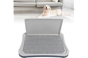 JOROBURO Toilette per Addestramento Cani, Vasino Portatile Rimovibile per Addestramento in Rete per Cuccioli con Colonna a Parete, Lettiera per Cani Vassoio per Addestramento per Animali