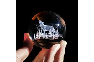 HDCRYSTALGIFTS Ferocious Animal Crystal Ball 10-28