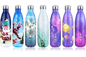 Grsta Gourde INOX | Bouteille Isotherme en Acier Inoxydable | Gourdes 350ml/500ml/650ml/750ml | Froid 24h ou Chaud 12h | Bouteille d'eau sans BPA, pour Enfant, Sport, École, Bureau, Camping, Voyage