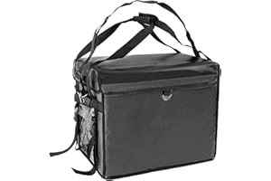 CityBAG - Mochila isotérmica 45 x 35 x 33 cm Negra para Comidas al Aire Libre y Entrega de Pedidos de Comida en Moto o Bicicleta