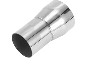 Motoforti Mandrel Exhaust Pipe Adapter Concentric Reducer Car Exhaust Pipe Tubing Piping Adapter 2" OD to 2.5" OD 4" Length T304 Stainless Steel Silver Tone