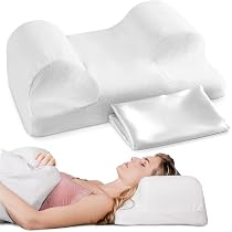 Kyara cuscino cervicale memory foam ergonomico con fodera removibile