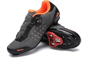 Milazzo Fahrradschuhe, Rennradschuhe für Herren, Rennrad MTB Radschuhe,Knit Mountainbike Sneaker, Atmungsaktive Peloton Schuhen Radsportschuhe Kompatibe Look SPD SPD-SL Delta Lock Pedal Reitschuhe