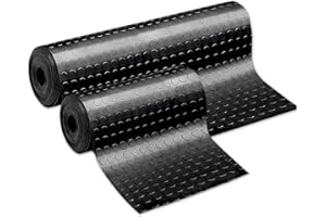 emmevi Tappeto Gomma Antiscivolo Proteggi Pavimento A Bolle Nero Rivestimento Robusto Varie Misure MOD.ZERBINO Bolle PVC 2X5 Metri