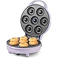 Giles & Posner EK6222GSPP Mini Doughnut Maker – Non-Stick Cooking Plates for 7 Homemade Donuts, Easy Clean Donut Machine, Treat Maker for Kids, Breakfast Doughnuts, Indicator Lights, 1000W, Purple