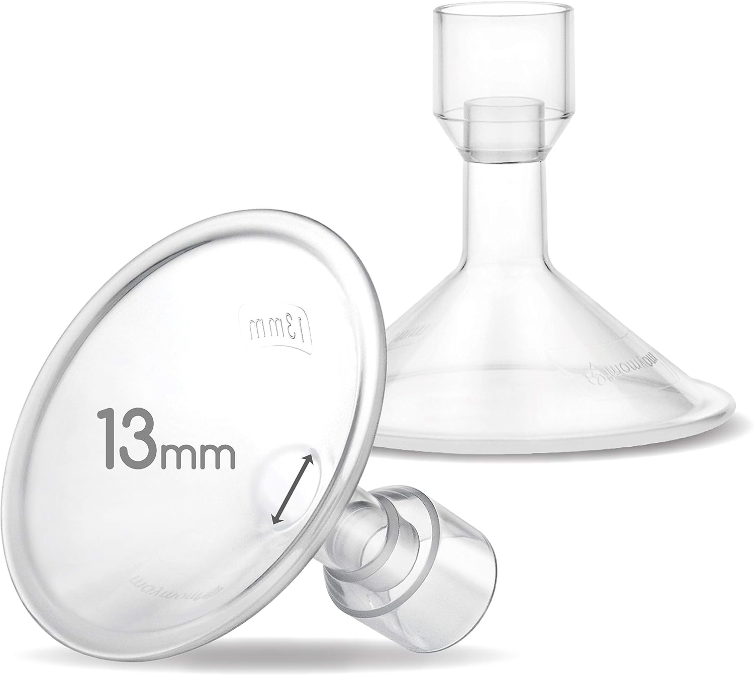 Maymom Myfit 13Mm Shields Compatible with Medela Breast Pump- Personalfit, Freestyle, Harmony, Maxi Connector; Connect to Widemouth/Narrow Connector, Personalfit/Freestyle Flex Connector; 2Pcs