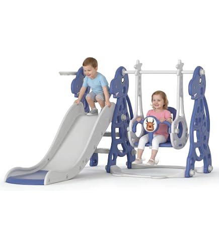 DREAMADE 9-en-1 Toboggan Intérieur Rose – Basket, Télescope, Volant, Tunnel, Rangement – Bébé Dès 1 An
