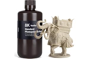 ELEGOO Ulepszona Standardowa Fotopolimerowa Drukarka 3D 8K Żywica, 405nm Żywica Utwardzana Promieniami UV Najlepsza dla Saturn 2 8K LCD Drukarka 3D 1000g Wanilia