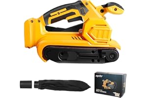 WITLIGHT Mellif Cordless Belt Sander for Dewalt 20V Max Battery, 75x457mm Brushless Bench Sander with 6 Variable-Speed (270-760 RPM), 10Pcs Sanding Belts,Dust Bag, Sander for Wood,Sanding (NOT Battery)