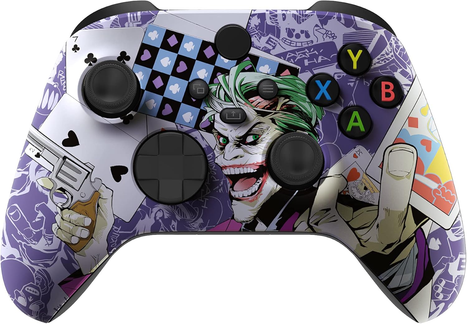 eXtremeRate Carcasa para Xbox Series X S Control Protector Placa Frontal Funda Delantera Reemplazo Kit Cubierta Cover Shell para Xbox Series S X Mando-No Incluye Mando(Joker y Poker)