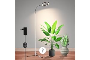 ‎SENCHIKER Lampa roślinna 24V do uprawy wewnętrznej, lampy roślinne LM281B+660nm do siewu, LED lampy roślinne dla sadzonek, 3 w 1 (podłogowa, biurkowa, wstawiana w ziemię), 18W 290µmol/s/m²@Dist:15cm