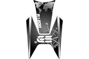 TANKPAD PARASERBATOIO ADESIVO, RESINATO EFFETTO 3D compatibile con BMW R1200 GS 2013-2019, R 1200 (Black)