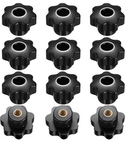 TIESOME 20x Sterngriffmuttern M6 - Messing Innengewinde Für Maschinen & Möbel