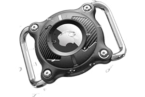 ONEONTA Airtag Hund | Airtag Halsband Hund Wasserdicht - Airtag Anhänger Hund - Airtag Halter Hund mit Abnehmbarer Metallschlaufe, Extrem Langlebig, Leicht, für Breite 3 cm/Dicke 4,5 mm, Schwarz