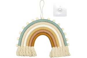 Hyakoz Room Decor Makramee Regenbogen Wanddeko Handgewebte Wolken Regenbogen Makramee Wandteppich Geflochtenen Kordel Regenbogen Anhänger Im Nordischen Stil Für Kinderschlafsaal Raum Dekoration
