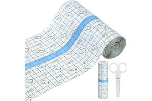 Caybats Bandage Imperméable Transparent 2 PCS 15cm x 1m - Pansement Adhésif Médical Multi-Usage, Confortable et Résistant à l'Eau pour Tatouages, Plaies, et Protection de la Peau