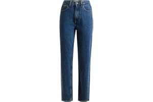 GUESS Jeans 5 Tasche da Donna Marchio, Modello Mom Jean W2YA21D4NH5, Realizzato in Cotone.