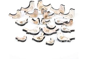 Logbuch-Verlag 21 pezzi di legno per uccelli, piccioni, matrimoni, Pasqua, decorazione da tavolo, decorazione da tavolo, 3-5 cm