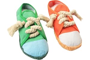 TEOGNEOT 2 Piezas Juguete para Masticar Perro, Duradero Zapato de Perro, Juguetes interactivos para Perros, Zapatos de Juguete para Cachorro