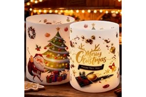 CENSUOBOB 12 sztuk lampionów, dekoracja stołu na Boże Narodzenie, Wesołych Świąt Bożego Narodzenia, Happy New Year Merry Christmas dekoracja wnętrz, dekoracja stołu, prezenty dla gości na imprezę, osłona