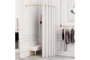 WPYGHLJN Camerino Negozio Di Abbigliamento, Spogliatoio Portatile Con Forma Di C, Tenda Scorrevole Protezione Della Privacy Per Centro Commerciale, Ufficio