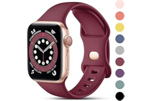 CeMiKa Cinturino Compatibile per Apple Watch Cinturino 38mm 40mm 41mm 42mm 44mm 45mm 46mm 49mm, Silicone Cinturini per iWatch Series 11 10 9 8 7 6 5 4 3 2 1 SE3 SE, 38mm/40mm/41mm-S/M, Vino Rosso