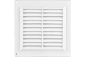 Steinberg14 White 150x150mm Air Vent Cover with Insect Mesh - 6x6 inch Air Vent Covers for Walls and Ceilings - Vent Covers Internal - Air Vents for Interior Walls - Plastic Ventilation Grille