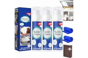 QOSNEOUN Bubble Cleaner Foam Spray, Bubble Cleaner , Bubble, Kitchen Clean Bubble Cleaner, Bubble Cleaner Foam, All Purpose Heavy Duty Kitchen Cleaner Foam Cleaner, For Hood, Pots, Grill, Sink (3*100ML)