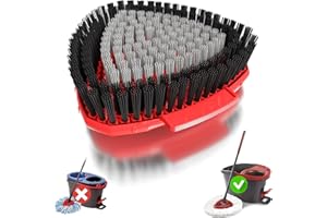 SUPERABOUND Têtes de Brosse de Rechange pour Balai à Franges compatibles avec Vileda Turbo EasyWring 1-Tank, Brosse à Franges complète remplacée, idéale pour la Cuisine, la Salle de Bain, la Piscine, la terrasse