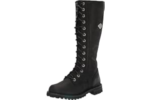 HARLEY DAVIDSON HARLEY-DAVIDSON Womens Lornell 14 Inch Lace Leather Boots