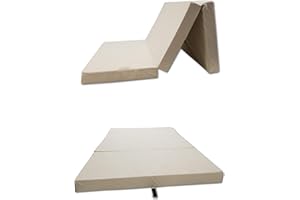 Odolplusz Składany materac, podróżny, dla gości (beżowy, 80 x 200 x 10 cm)