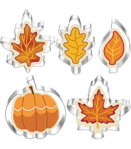 Lot De 4 Emporte-pièces De Feuilles D'automne De Noël
