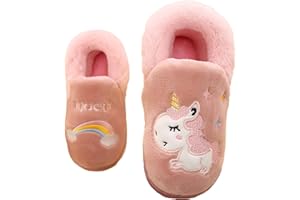 Unitysow Zapatillas de Estar por Casa para Niñas Invierno Zapatillas Interior Casa Caliente Pantuflas Calentar Pelusa Dibujos Slippers Niña Zapatos de Invierno