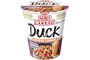 NISSIN Nouilles Japonaises - Saveur Roasted Duck - 1 carton de 8 cups de 65g