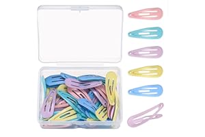 YIPHOMN 50 Piezas Pinzas de Pelo Bebe Niñas, Horquillas de Pelo Infantiles, Clips para el Pelo Metal - 3 cm/1,2 Pulgadas
