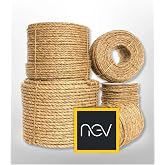 Flea Market Hasır Ip 6 Mm 100 Metre J&uuml;t Halat Kendir Doğal Ip, nevhasirip6mm100m
