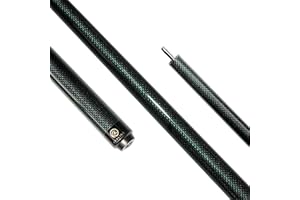 KHEALING Taco de billar de fibra de carbono de 58 pulgadas, estructura 1/2, conector de 3 dientes, punta de 12,4 mm, 540-567 g, adecuada para jugadores de billar profesionales