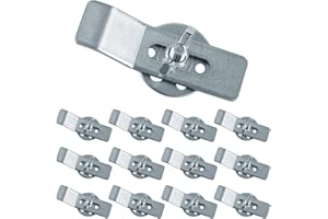 ABVSDU Undermount Sink Clips, 12PCS Undermount Sink Brackets&sink Mounting Kit Bracket, Installation Repair Hardware Clips Fastener Support for Kitchen or Bathroom Sinks (Silver)