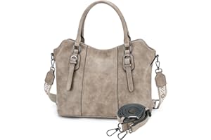 VASCHY Torby hobo dla kobiet, wegańska skórzana torba z górnym uchwytem, torebka na ramię, torebka z paskiem do gitary crossbody,