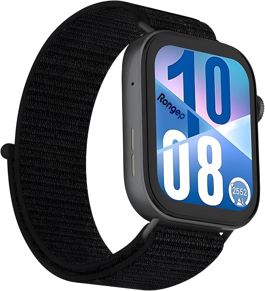 Rongep [Sport Loop] Huawei Watch Fit 5/Fit 5 Pro/Fit 4/Fit 4 Pro/Fit 3 ile Uyumlu Kumaş Kordon Yumuşak ve Konforlu Fit5 Kordonu Cırt Cırtlı Nefes Alabilen Terletmeyen Fit 5 Pro Kordon