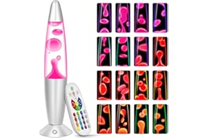 KIKILIVE Lampe mouvement liquide & Lampe Ambiance – 13.5in Décor de Bureau Cinétique Anti-Stress, LED Éco-Responsable avec Télécommande, Art Cinétique Artisanal pour Détente/Bureau/Cadeau