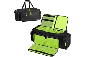 SUNDOY DJ Kabel Organizer Tasche – Kabeltasche mit Abnehmbarem Gepolstertem Boden & Trennwänden, Gig Bag für DJ-Equipment, Audio Kabel & Musik Zubehör (57 x 26 x 30-cm)