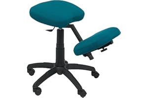 Piqueras y Crespo Lietor Taburete de Oficina, Tela, Verde Oscuro, One Size