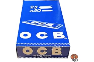 OCB cigarettpapper, blå 12 x 6 x 2 cm, 50 st x 25 häftklammar