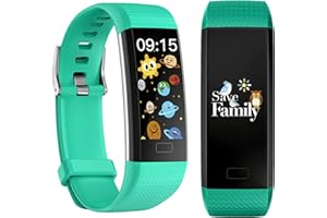 SAVEFAMILY RELOJES CON GPS SaveFamily Kids Band. Pulsera de Actividad para niños. Monitor de Salud, Sueño, Temperatura, 16 Modos de Deporte, Fotos a Distancia. Reloj Actividad niños con Fondos Personalizables