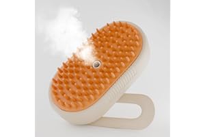 Blanlody Katzenbürste mit Dampf Cat Steamy Brush Katzenbürste mit Dampf Hundebürste Haustierbürste Haustier Bürsten Selbstreinigende Zupfbürste, 3-in-1 Für Katzen Hunde Massage Selbstreinigung